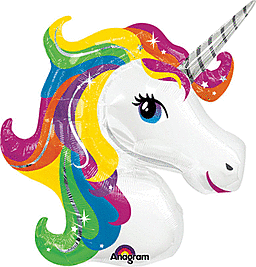 33” Rainbow Unicorn shape balloon