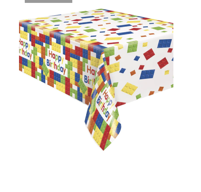 Building blocks Rectangular Plastic Table Cover 54″ x 84