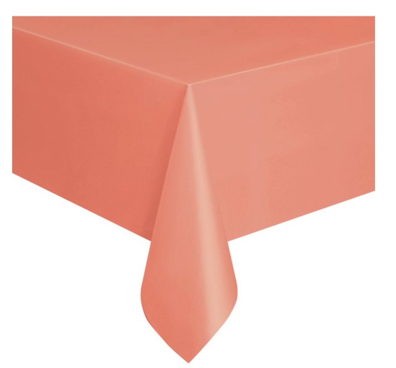Coral  Solid Rectangular Plastic Table Cover 54″ x 108″