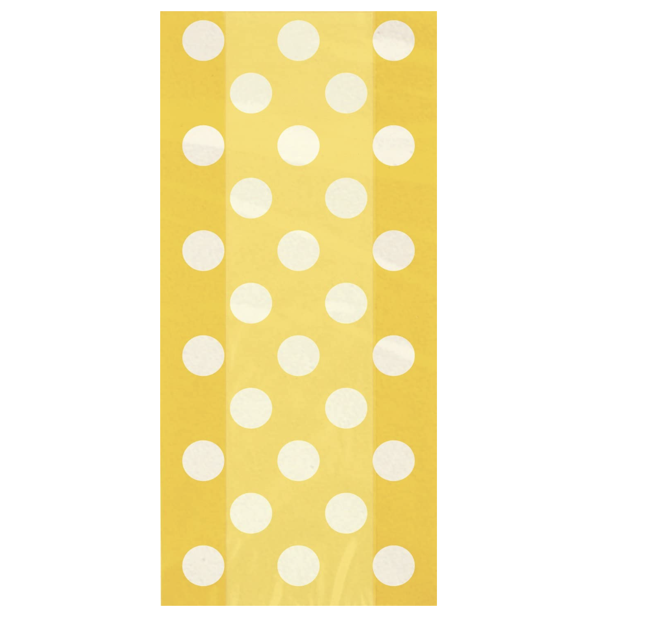 Yellow Dots Cellophane Bags 20ct