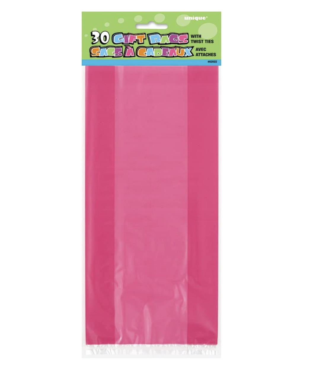Hot pink Cellophane Bags 30ct