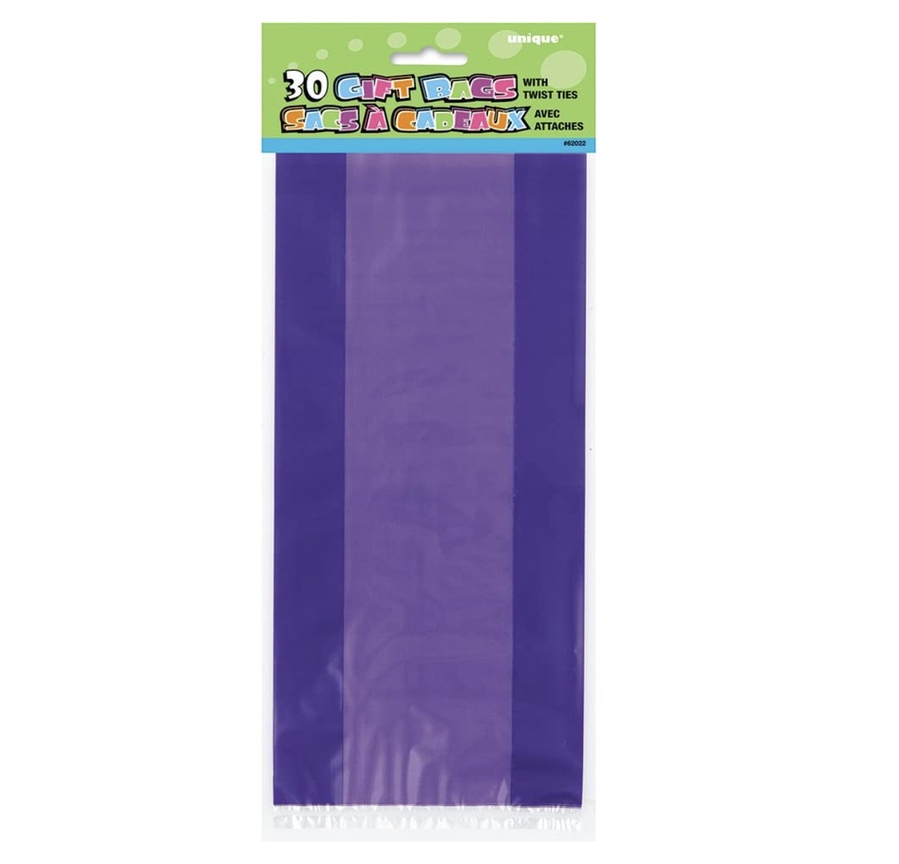 Purple Cellophane Bags 30ct