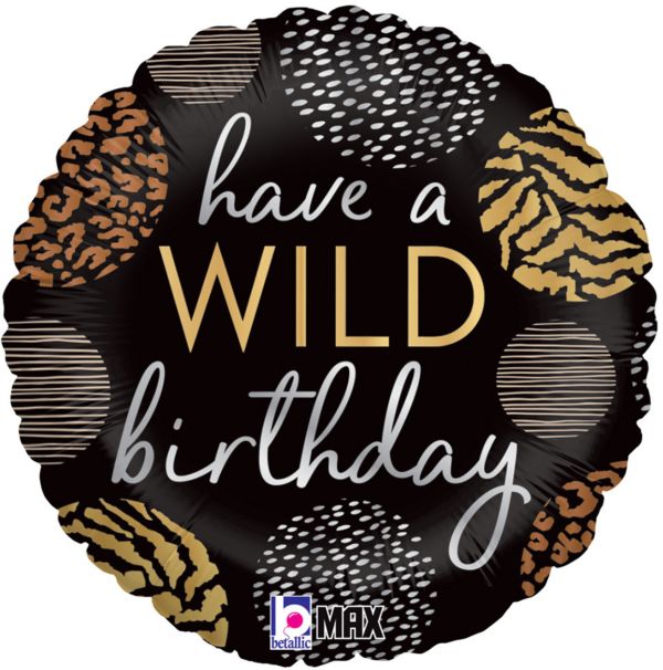 Wild Birthday Mylar balloon