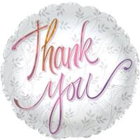 17″ THANK YOU SCRIPT MYLAR BALLOON