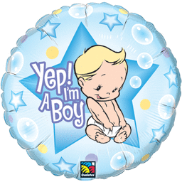 “ Yep! I’m a boy” Mylar balloon