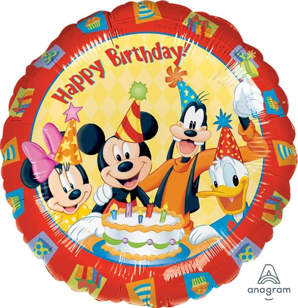 18” Mickey & Friends Happy Birthday Balloon