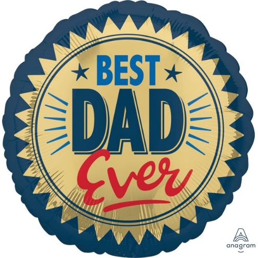 17″ Best Dad Ever Gold Stamp