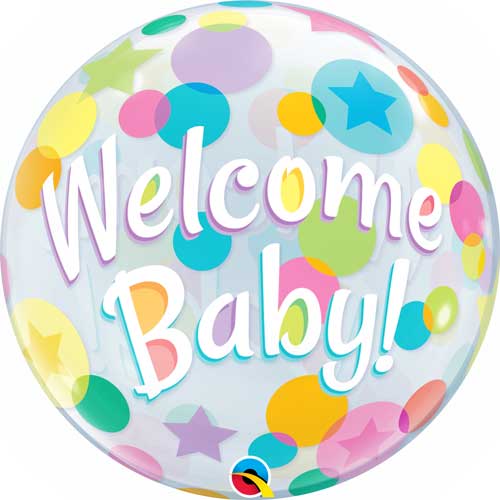 “ Welcome Baby “ bubble balloon