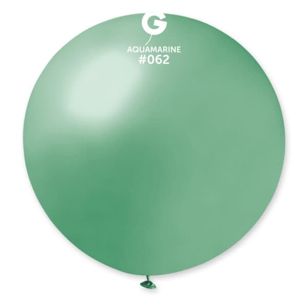 G- 30″ Metallic Aquamarine #062 latex balloon