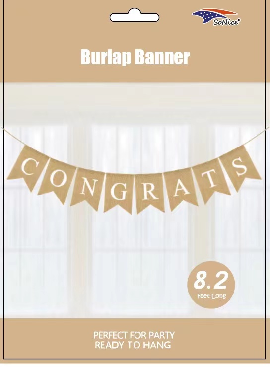 Congrats banner Burlap