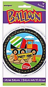 “ Party Zone” construction Mylar balloon