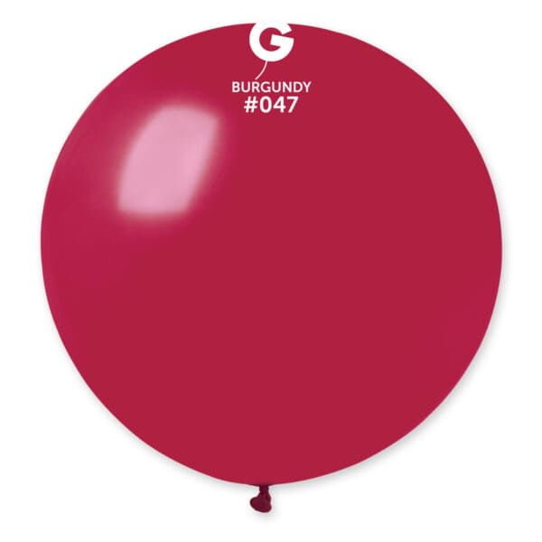 G-30” Burgundy #047 latex balloon
