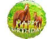 “Happy Birthday “ horses Mylar balloon