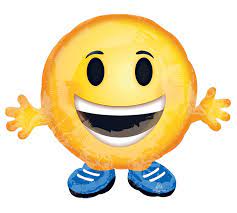 Smiley face emoji Jr. Shape balloon
