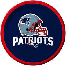 New England Patriots small round paper plates