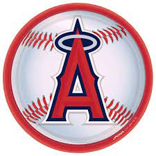 LA Angels of Anaheim round paper plates