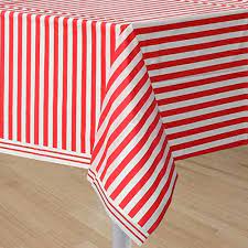 Ruby red stripe  Rectangular Plastic Table Cover 54″ x 84
