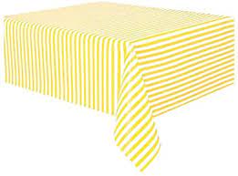 Yellow stripe  Rectangular Plastic Table Cover 54″ x 84