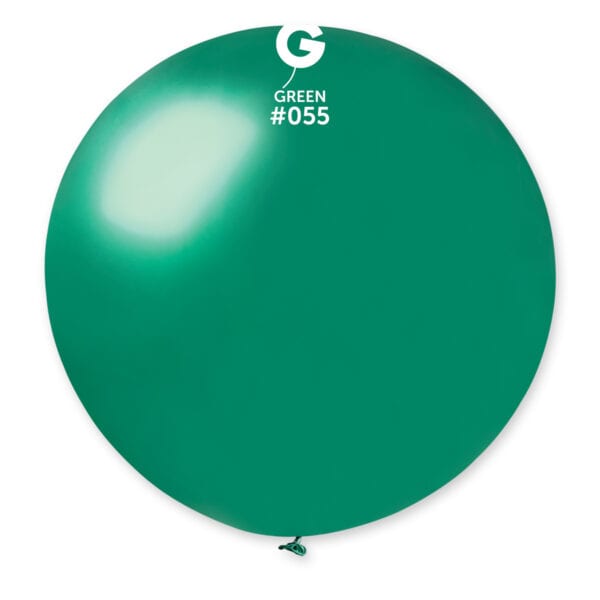 G-30″ Metallic green #055 latex balloon