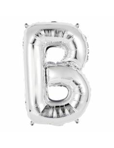 “B” Silver letter air filled balloon