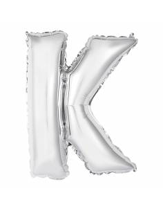 “K” Silver letter air filled balloon