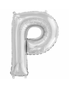 “P” Silver letter air filled balloon