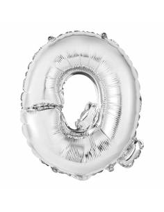 “Q” Silver letter air filled balloon