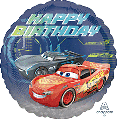 18″ Cars 3 Happy Birthday Balloon