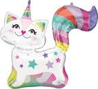 Unicorn Cat w/ stars Shape balloon