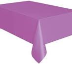 Pretty purple plastic table cover