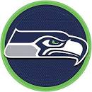 Seahawks round paper plates