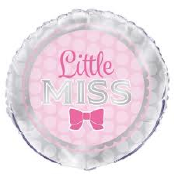 “ Little Miss” Mylar balloon