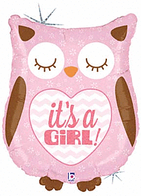 “ it’s a girl” Owl shape balloon