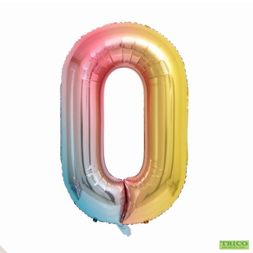 #0 Pastel Rainbow balloon shape