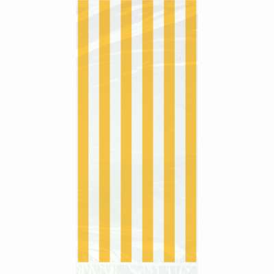 Yellow stripes Cellophane Bags 20ct