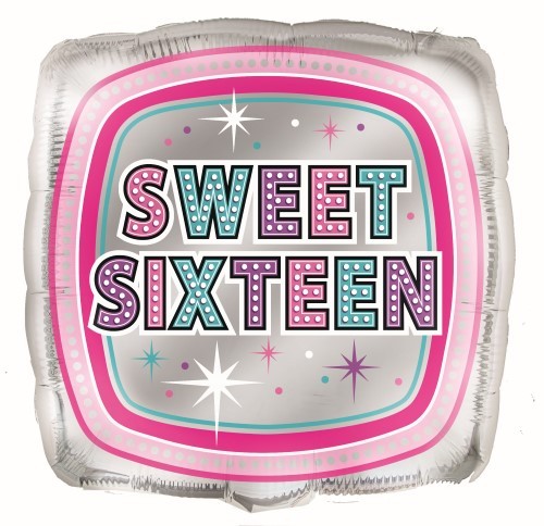 ” Sweet sixteen” Mylar balloon