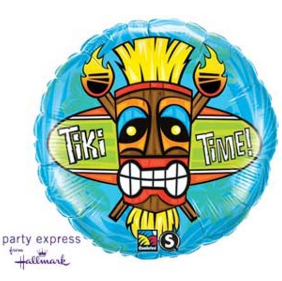 “ Tiki Time” Mylar balloon