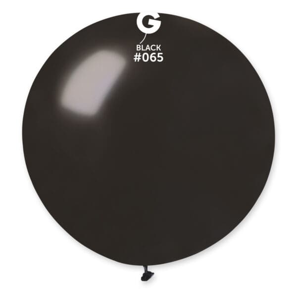 G- 30” Metallic black #065 latex balloon