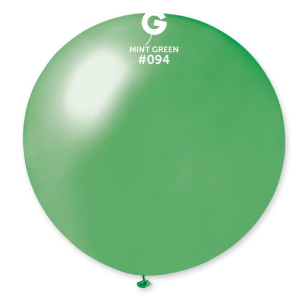 G- 30″ Metallic mint green #094 latex balloon