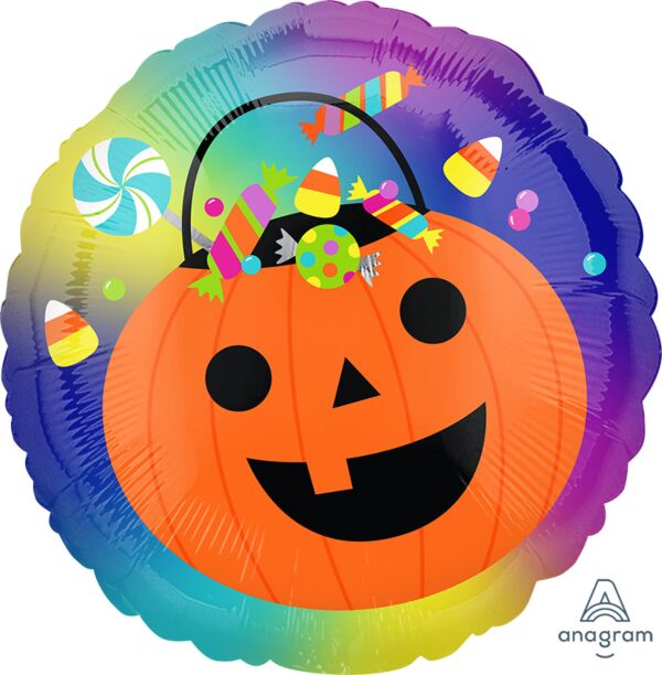 18”  Jack O’ lantern with candy mylar