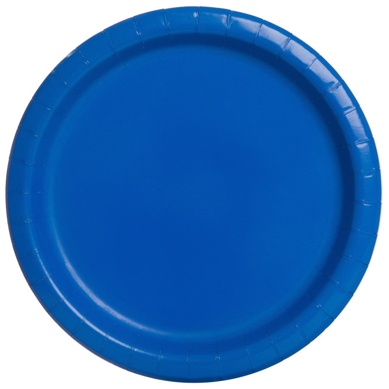 Royal Blue Solid Round 7″ Dessert Plates 20ct