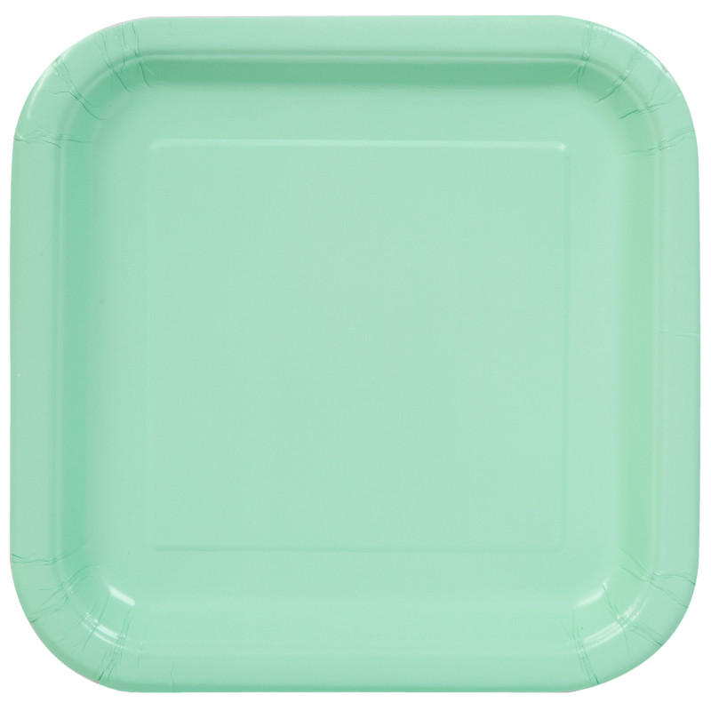 Mint Solid Square 7″ Dessert Plates 16ct