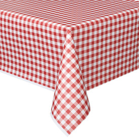 Red Gingham Rectangular Plastic Table Cover  54″ x 108″