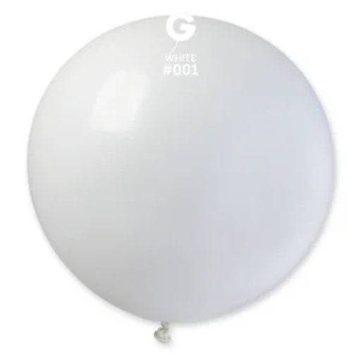 G-30” White #001 latex balloon