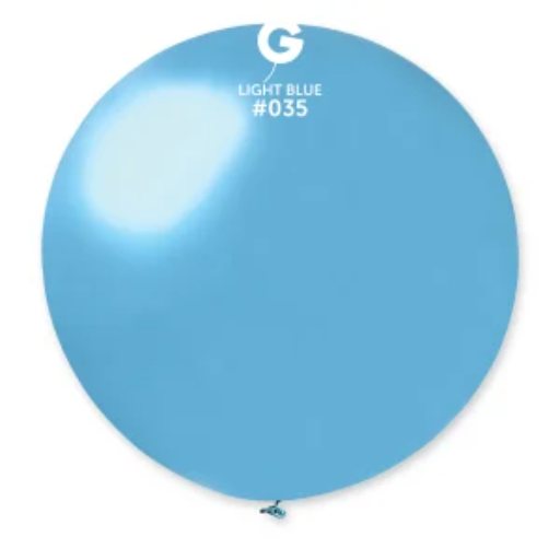 G- 30″ Metallic light blue #035 latex balloon