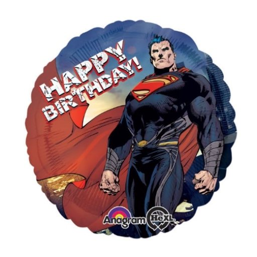 17″ Superman – Man of Steel – Happy Birthday