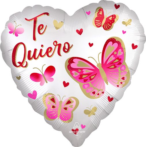 18″ Te Quiero  Butterflies Foil Balloon (Spanish)