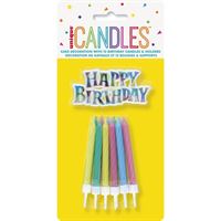 Rainbow Cake Topper with 12 Birthday Candles
