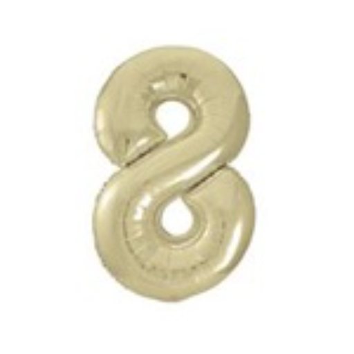 # 8 Gold number balloon 34 inch