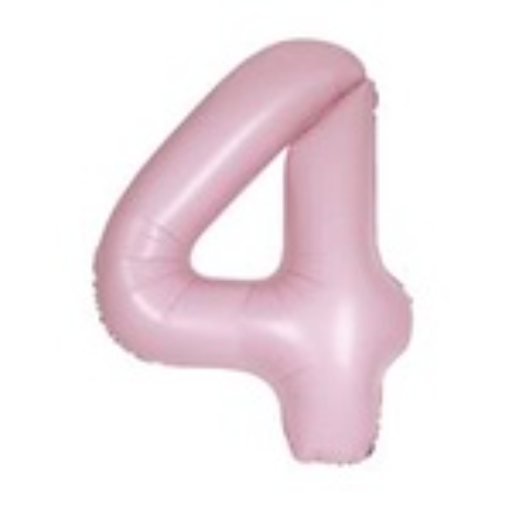 # 4 Pink matte number balloon 34 inch